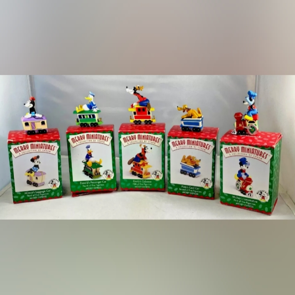 HALLMARK MERRY MINIATURES MICKEY EXPRESS SET OF 5